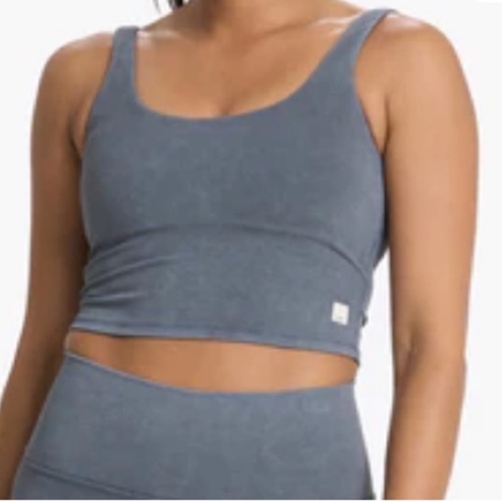 Vuori stone grey Tank Crop Top
